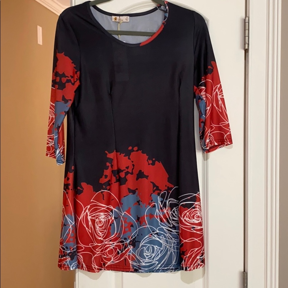 Sunflower rose tunic size M